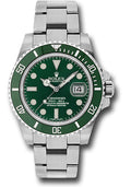 Rolex Submariner Hulk Green Dial on Oyster 116610LV Card 2013