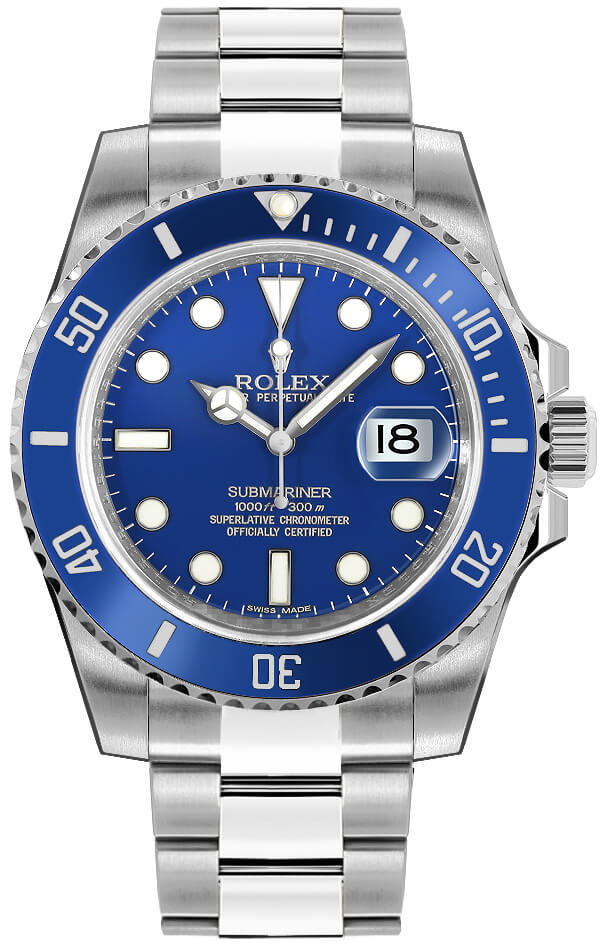 Rolex Submariner Smurf Blue Dial on Oyster 116619LB with Box