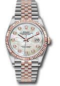 Rolex Datejust 36 White Mother-Of-Pearl Diamond Dial on Jubilee 126231 Card 2025