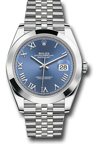Rolex Datejust 41 Blue Roman Dial on Jubilee 126300 Card 2024