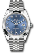Rolex Datejust 41 Blue Roman Dial on Jubilee 126300 Card 2024