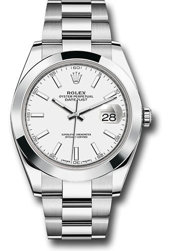Rolex Datejust 41 White Index Dial on Oyster 126300 Card 2025