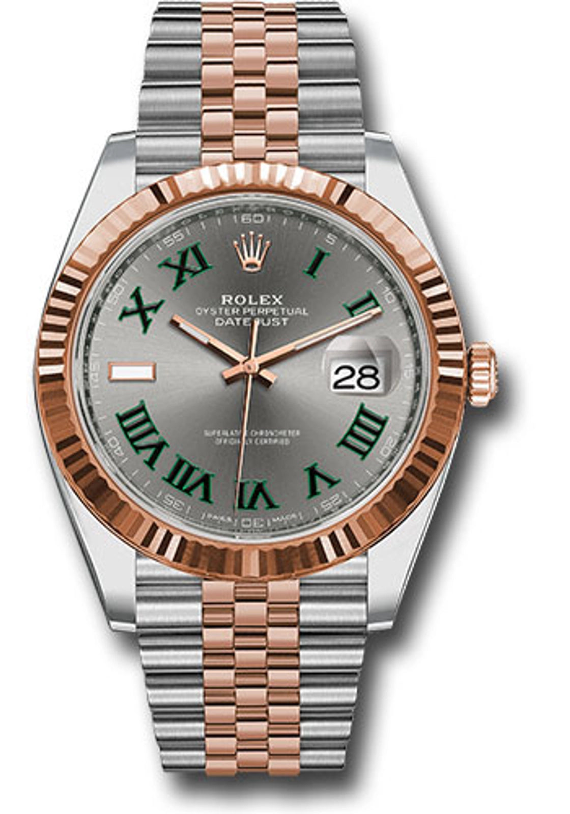 Rolex Datejust 41 Slate Gray Green Roman Dial on Jubilee 126331