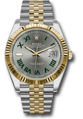 Rolex Datejust 41 Slate Green Roman Dial on Jubilee 126333 Card 2023