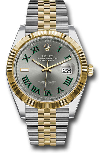 Rolex Datejust 41 Slate Green Roman Dial on Jubilee 126333 Card 2023