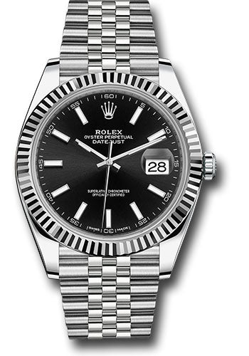 Rolex Datejust 41 Black Index Dial on Jubilee 126334 Card 2024