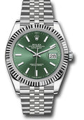 Rolex Datejust 41 Mint Green Index Dial on Jubilee 126334