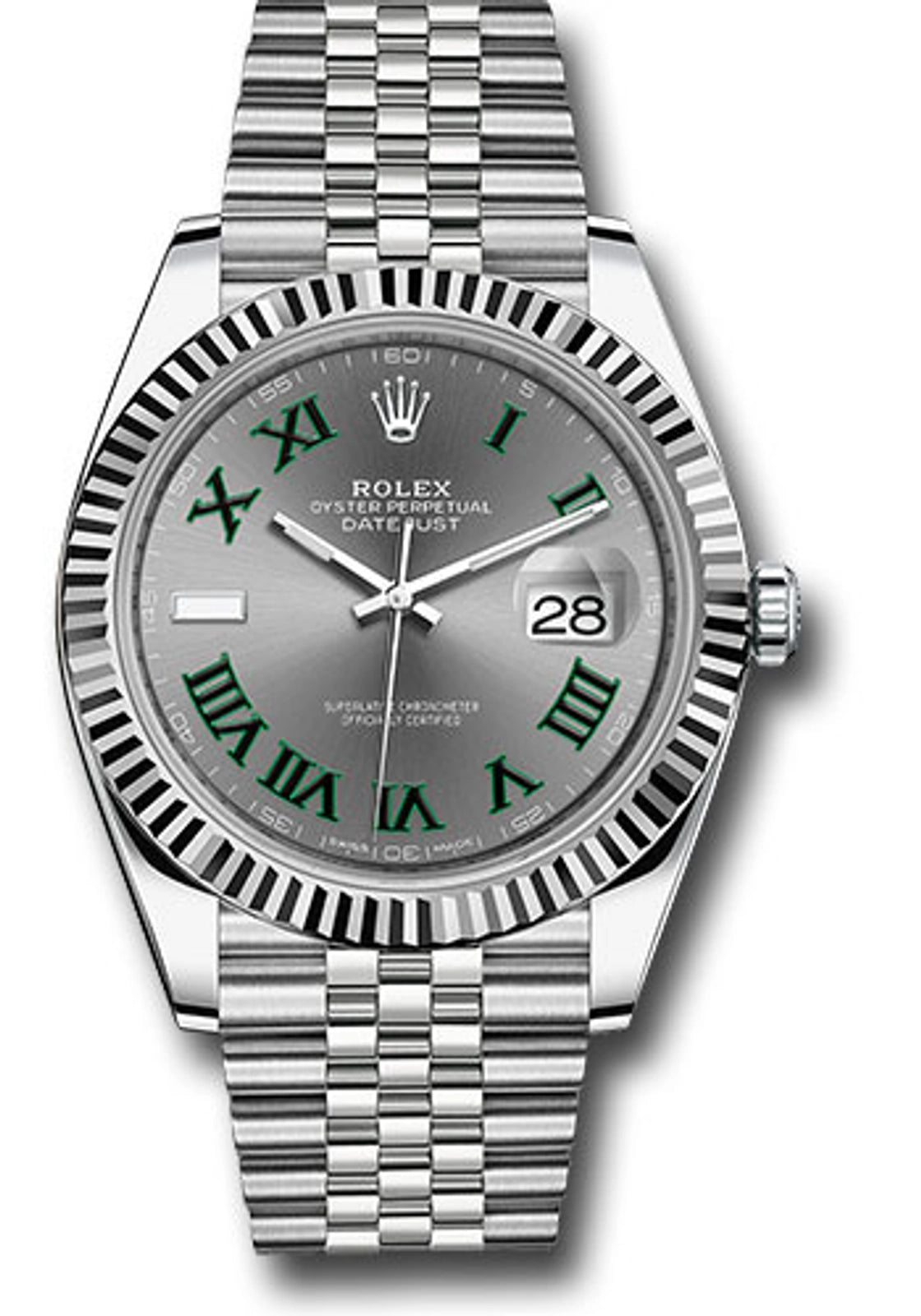 Rolex Datejust 41 Slate Green Roman Dial on Jubilee 126334 2023