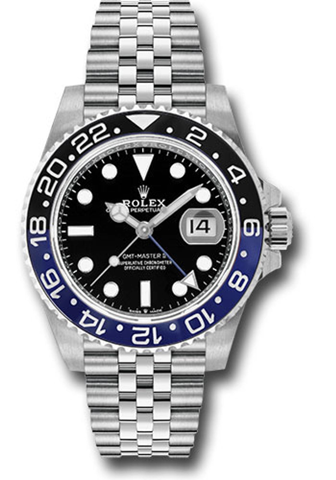 Rolex GMT-Master II Batgirl Black Dial on Jubilee 126710BLNR