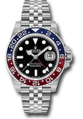 Rolex GMT-Master II Pepsi Black Dial on Jubilee 126710BLRO Card 2024