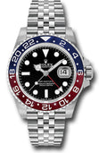 Rolex GMT-Master II Pepsi Black Dial on Jubilee 126710BLRO
