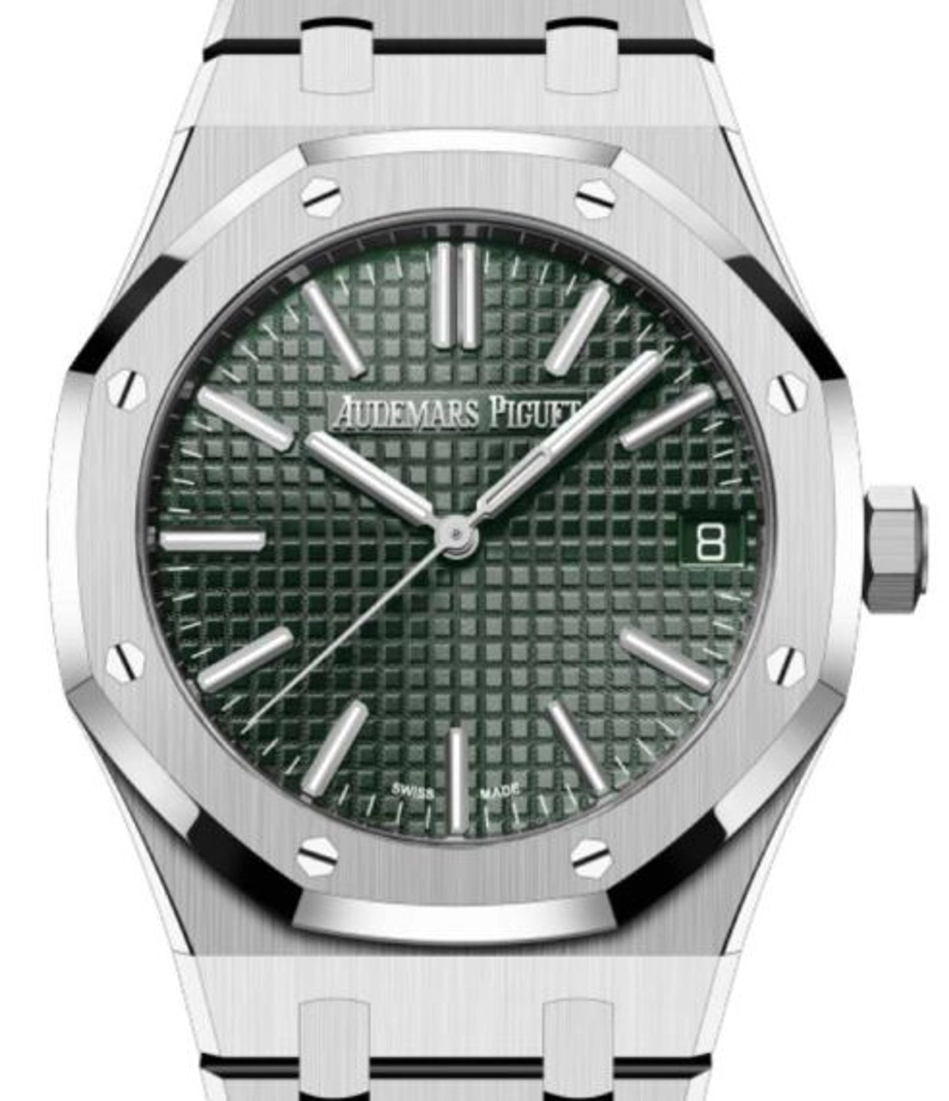 Audemars Piguet Royal Oak Selfwinding "50th Anniversary" Green Dial on Bracelet 15510ST.OO.1320ST.04 Card 2023