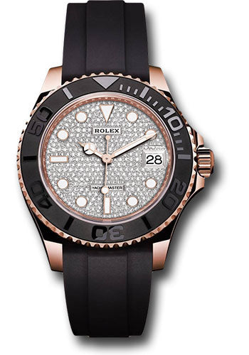 Rolex Yacht-Master 37 Diamond Paved Dial on Oysterflex 268655 2021