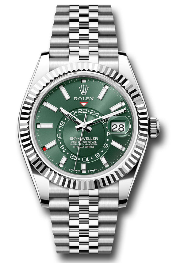 Rolex SkyDweller Mint Green Dial on Jubilee 336934 Card 2025