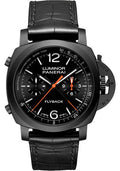 Panerai Luminor Chrono - Ceramica Black Dial on Leather Strap PAM01298 Complete 2025