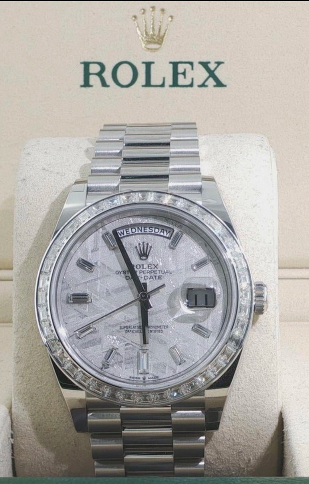 Rolex Day-Date 40 Meteorite Dial on President 228396tbr Complete 2026