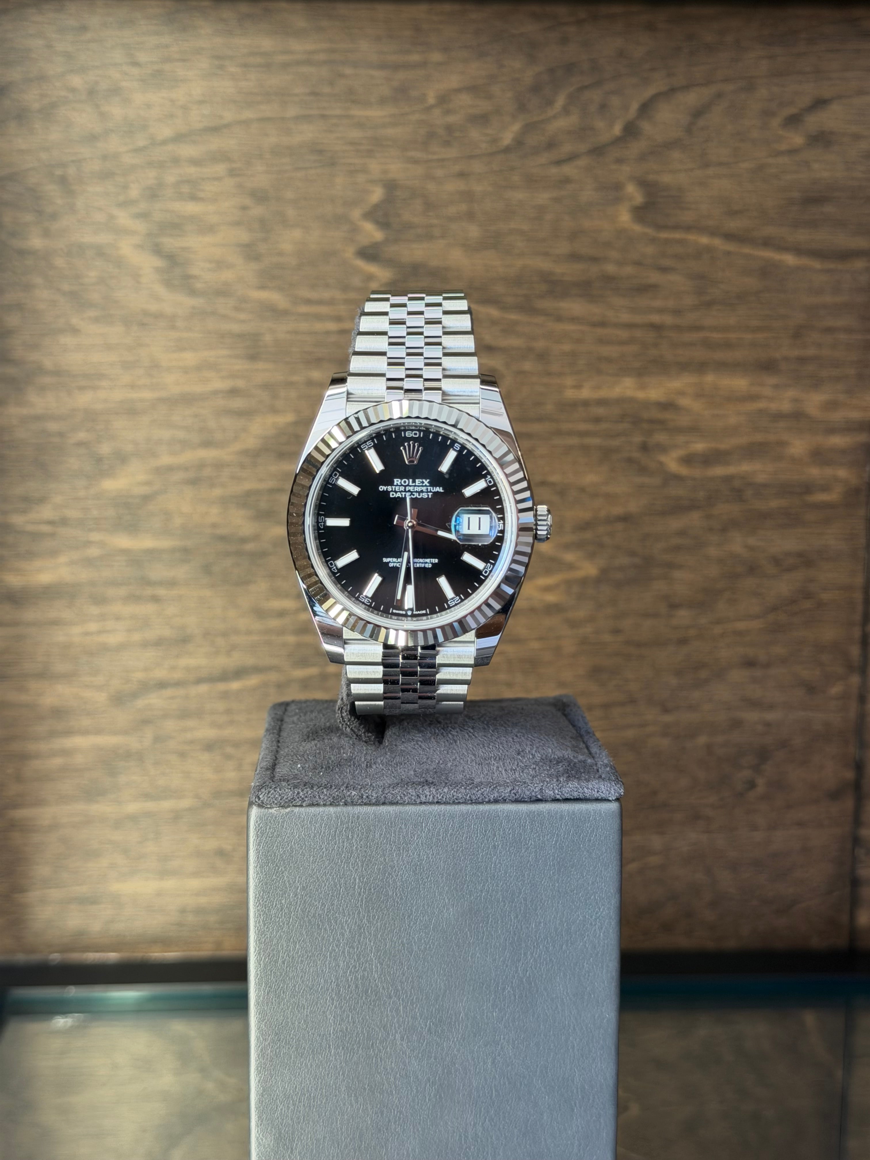 Rolex Datejust 41 Black Index Dial on Jubilee 126334 Complete 2026