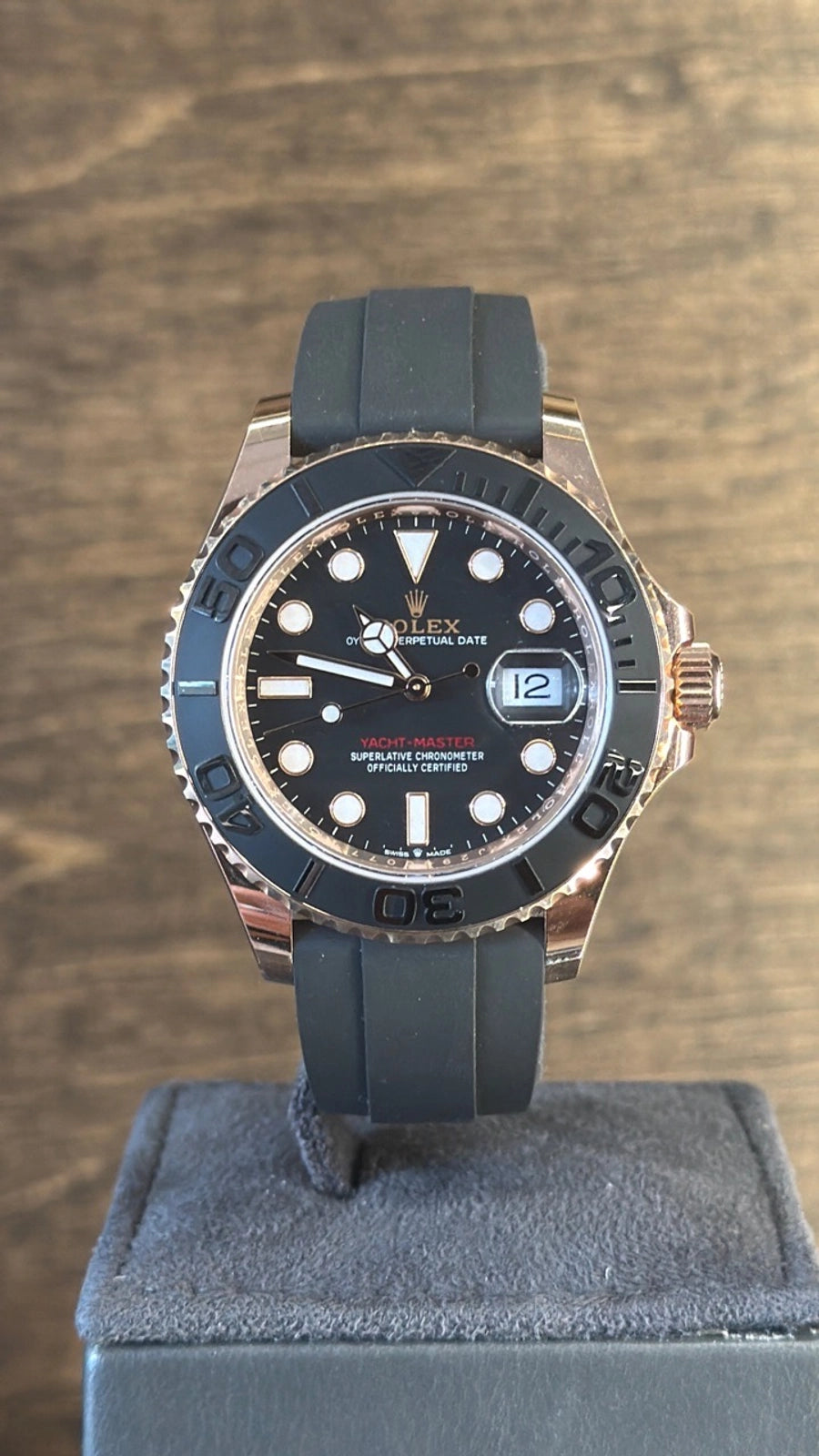 Rolex Yacht-Master Black Dial on Oysterflex 126655 Complete 2022