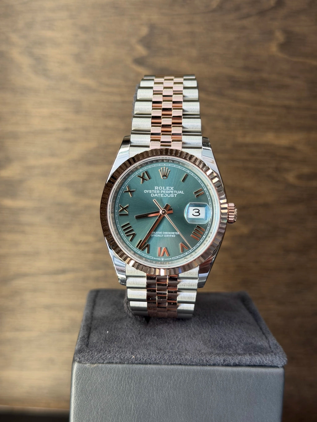 Rolex Datejust 36 Olive Green - Roman Dial on Jubilee 126231 Complete 2026