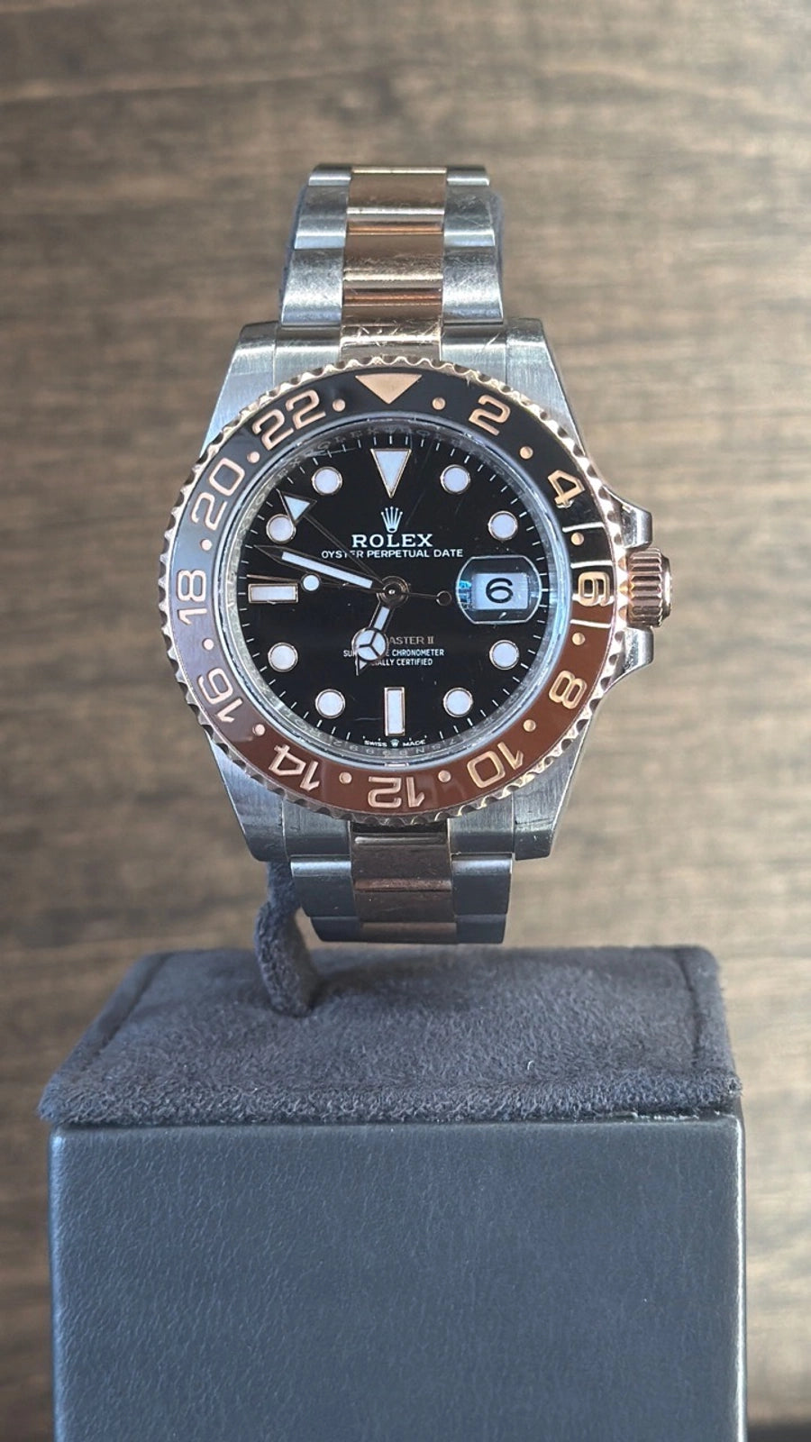 Rolex GMT-Master II "Root Beer" Black Dial on Oyster 126711CHNR Card 2021