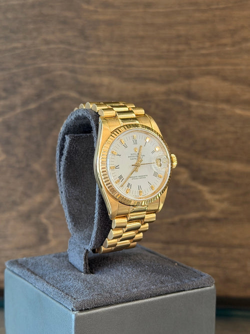 Rolex Datejust 31 President Silver Roman Dial on President 6827
