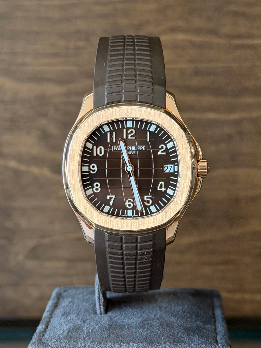 Patek Philippe Aquanaut Brown Dial on Strap 5167R-001 Papers 2017