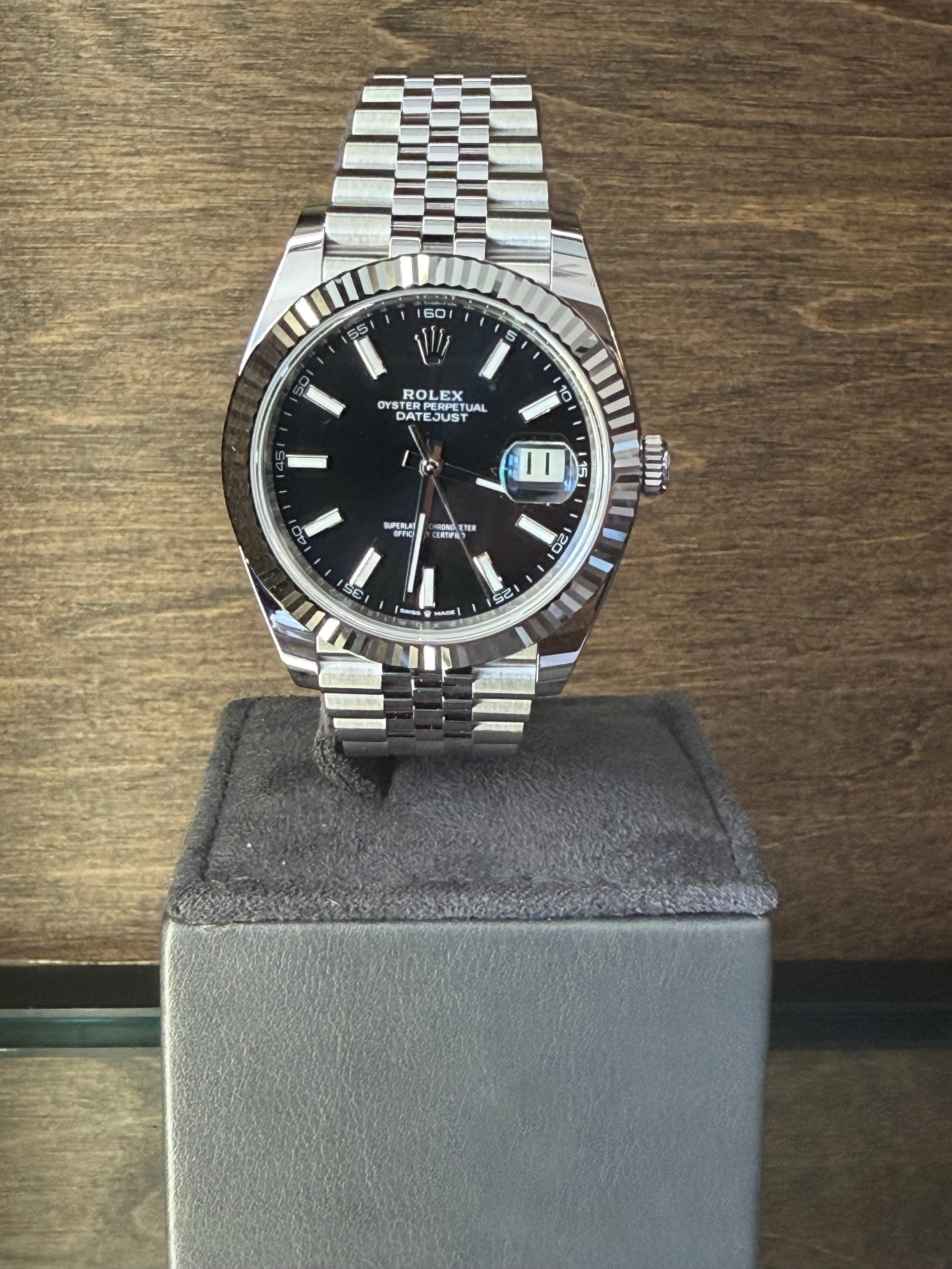 Rolex Datejust 41 Black Index Dial on Jubilee 126334 Complete 2026