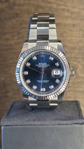 Rolex Datejust 41 Blue Diamond Dial on Oyster 126334 Complete 2025