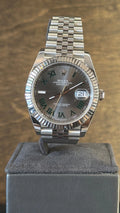 Rolex Datejust 41 Slate Green Roman Dial on Jubilee 126334 Card 2024