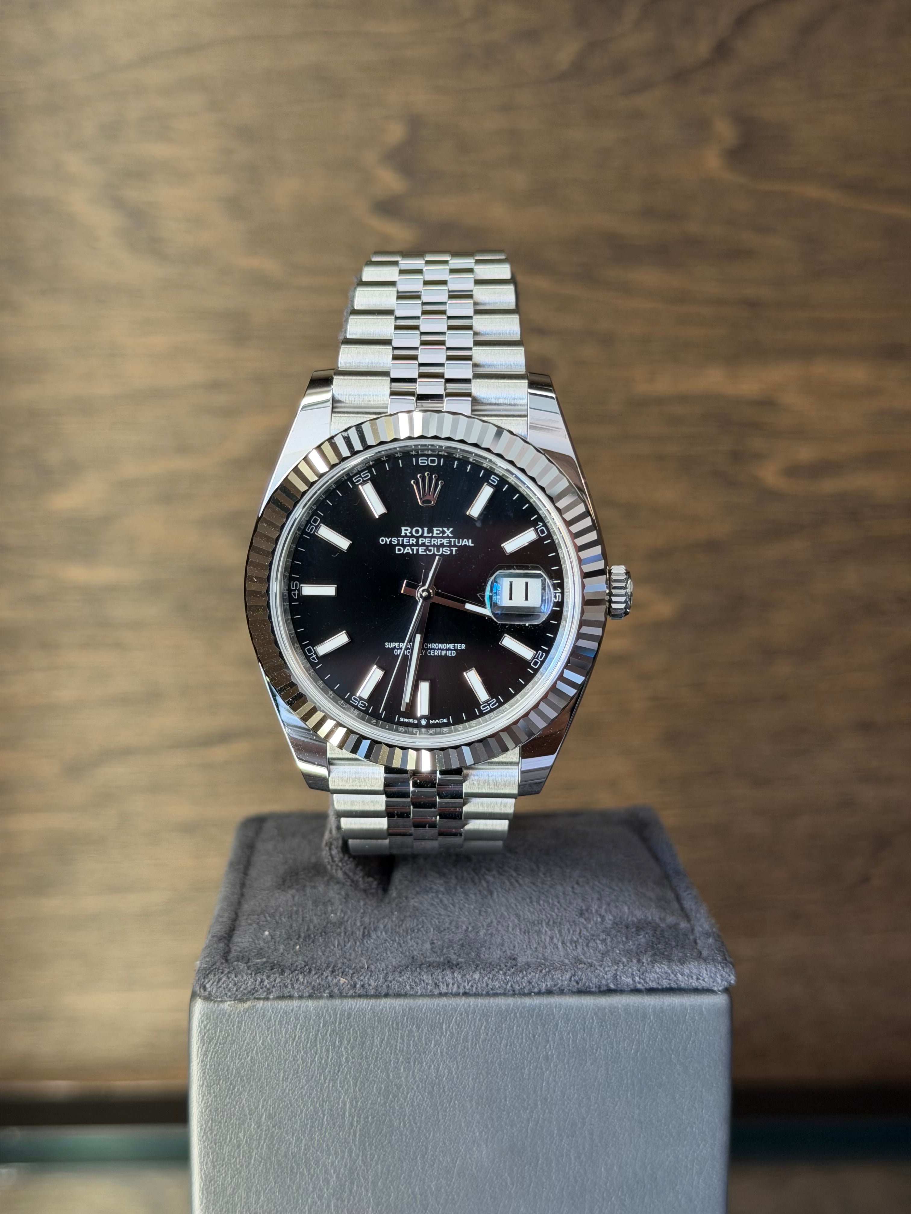 Rolex Datejust 41 Black Index Dial on Jubilee 126334 Complete 2026