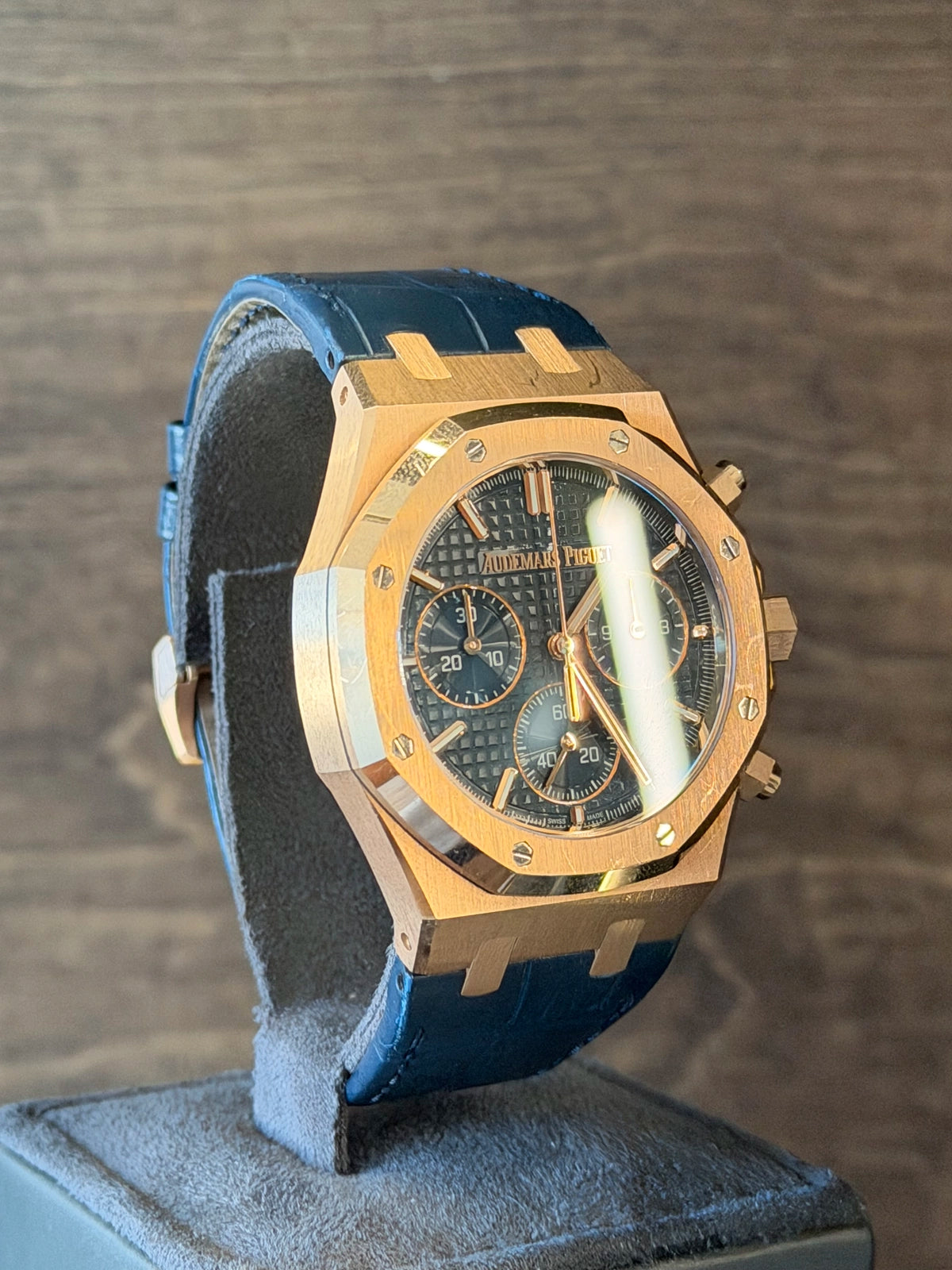 Audemars Piguet Royal Oak Chronograph Blue Dial on Leather Strap 26240OR.OO.D315CR.02 Card 2025