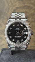 Rolex Datejust 36 Black Diamond Dial on Jubilee 126284