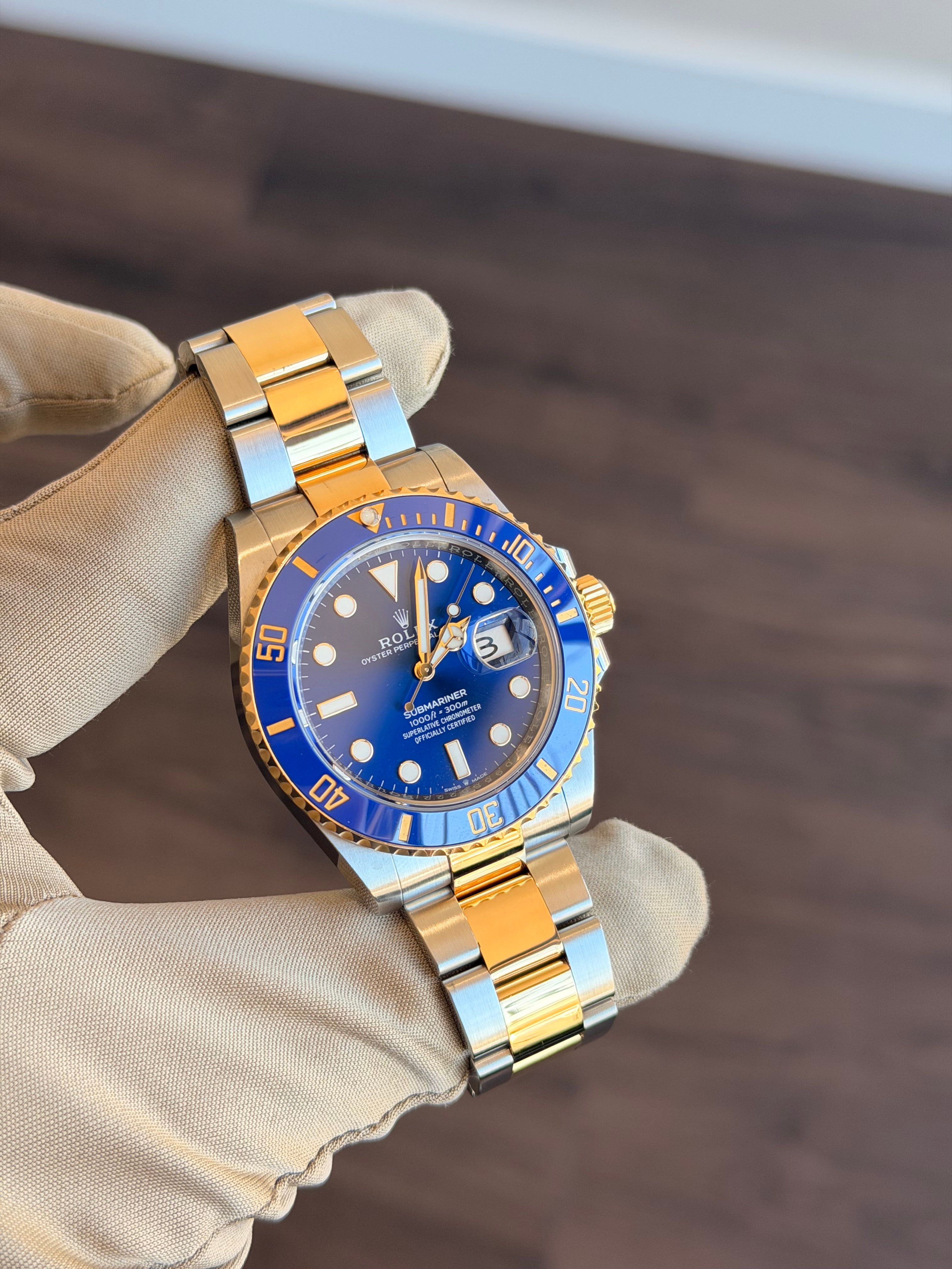 Rolex Submariner Blue Dial on Oyster 126613LB Card 2024